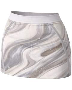 ชุดเซ็ตกระโปรงสองชิ้นลายหินอ่อนสีเทาสำหรับผู้หญิง ผลิตตามสั่ง เสื้อครอปแขนกุด กระโปรงมินิเอวสูง ผ้าสเตรช ชุดฤดูร้อน - Product Image 5