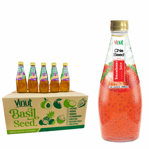 Bebida de Semillas de Chía con Sabor a Fresa de 290 ml, Sin Azúcar, Fabricante de Bebidas de Marca Privada OEM ODM - Product Image 1