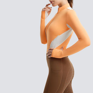 Camiseta Interior Deportiva para Mujer, Tejido Suave al Tacto, Corte Ajustado, Poliéster, Fácil de Usar, Transpirable, Color Azul, Secado Rápido, Teñido Liso - Product Image 5