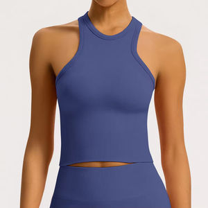 Vêtements de fitness pour femmes, hauts de yoga sans couture, couleurs unies, manches longues, crop tops de sport, ensembles de yoga respirants et à séchage rapide - Product Image 1