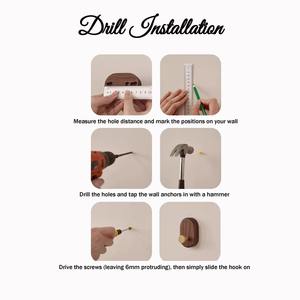 Porte-serviettes mural en bois et métal, design minimaliste, organisateur fonctionnel, parfait pour la cuisine, le couloir et les pièces de rangement, fabriqué en Inde. - Product Image 5