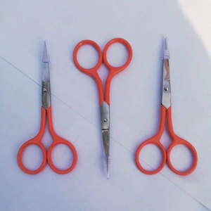 Stainless Steel Red Color Handle Embroidery <b>Scissors</b> for Thread Cutting <b>Sewing</b> Cross Stitch and Needlework - Product Image 1