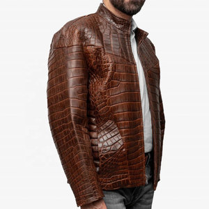 Veste en cuir d'hiver de qualité supérieure, coupe ajustée, col montant, services OEM disponibles, vestes en cuir d'hiver - Product Image 3