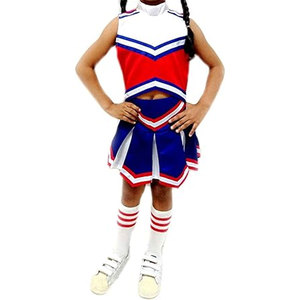Costume de pom-pom girl pour petites filles, enfants, uniforme de cheerleading avec pompons, tenue sportive, esprit scolaire, déguisement - Product Image 4