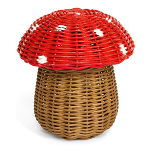 Cesta de ratán ecológica en varios colores, forma de hongo, hecha a mano, artículos de decoración para habitación de niña - Product Image 2