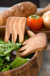 Indian Wooden Salad Server Set Eco-Friendly <b>Microwave</b> Safe <b>Mirror</b> Polish Finish Dishwasher Safe Home & Kitchen Accessories - Product Image 6
