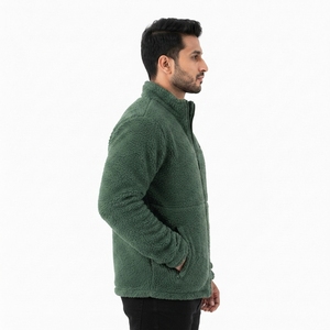 Men's Sherpa <b>Jacket</b> Premium Warm <b>Fleece</b> <b>Lining</b> Stylish Casual Outdoor <b>Jacket</b> <b>with</b> OEM Size Private Label Wholesale Custom - Product Image 4