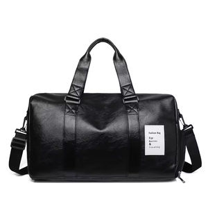 Nouveauté Sac de sport en PU de style européen de luxe personnalisé en cuir noir pour le yoga, la gym, la remise en forme, les voyages, les chaussures - Product Image 2