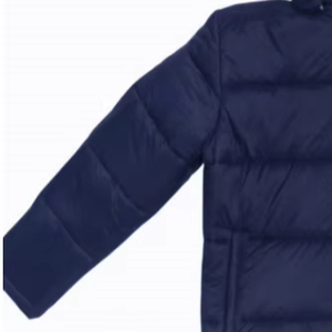 เสื้อแจ็คเก็ตบุใยสำหรับผู้ชายแบบมีฮู้ด ผ้าแคนวาสเคลือบกันน้ำ ระบายอากาศได้ดี เหมาะสำหรับฤดูหนาว มีซิปด้านหน้า โลโก้ที่หน้าเสื้อ สีพื้น 100% - Product Image 4