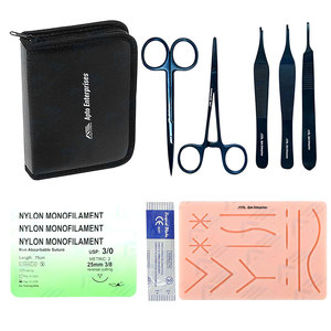 Medical Student Professionals Stitching Wounds <b>Suture</b> <b>Kit</b> Medic Instrument Top Rated <b>Suture</b> Practice <b>Kit</b> Stainless Steel - Product Image 1