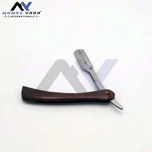 Custom Made Wooden Handle Swing Lock Barber <b>Razor</b> Premium Quality <b>Straight</b> <b>Edge</b> Blade Professional Shaving Tool for Salon Barber - Product Image 1