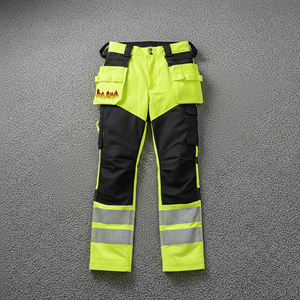 Pantalon de sécurité haute visibilité OEM, vêtements de travail réfléchissants pour la sécurité routière et l'usage industriel, logo personnalisé disponible - Product Image 2