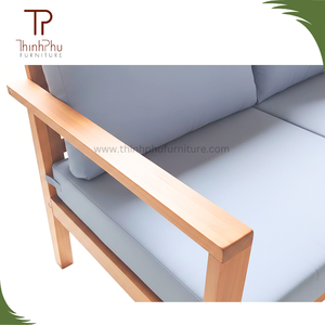 EDEN Juego de Muebles de Jardín de 6 Piezas, Contemporáneo, Ecológico, de Madera de Acacia, con Cojines Impermeables Plegables, para Hoteles y Villas - Product Image 4