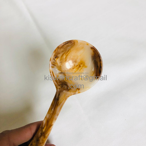 Fabuloso diseño, cubiertos de resina amarilla de alta calidad, nuevo diseño, pequeñas cucharas de té, herramientas para ensalada para Pasta, sopa, servidor, cocina - Product Image 6