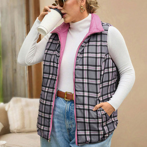 Nuevo Diseño, Chaleco Largo Acolchado sin Mangas para Mujer, Color Sólido, con Capucha, Chaleco Acolchado de Algodón sin Mangas para Mujer - Product Image 4