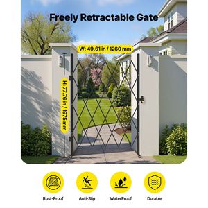 Portillon à ciseaux rétractable en acier personnalisable avec roulettes pivotantes à 360° et conception verrouillable pour usage extérieur - Product Image 2