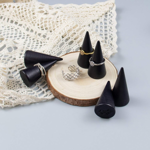Juego de Soportes para Exhibición de Anillos Negros, Organizador de Joyas, Soporte Cónico para Anillos, Alianzas de Boda, Exhibición de Joyería para Mostrador - Product Image 3