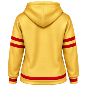 PDK <b>Women</b> Gold <b>Hoodie</b> <b>Red</b> Stripe Sleeve 1923 Hooded Pullover Sweatshirt Block Letter Print Sorority Gift Apparel - Product Image 4