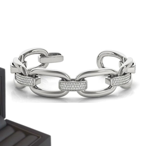 Bracelet pour homme en argent sterling 925, motif cadenas, style hip-hop glacé, avec moissanite D VVS Iced Jewelz, bijoux de rappeur en gros - Product Image 3