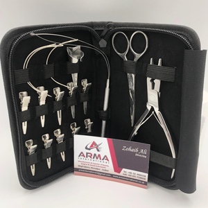 Sustainable Stainless Steel Hair <b>Extension</b> Tool Kit Hand Tied Silver Polish Sectioning Clips Pulling Loop <b>Beads</b> Hair <b>Extensions</b> - Product Image 1
