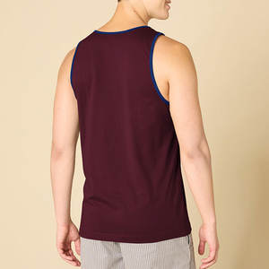 Camiseta sin Mangas para Hombre, Informal, de Color Sólido, Ligera y Transpirable, Mezcla de Poliéster/Algodón, Precio Económico al por Mayor - Product Image 6