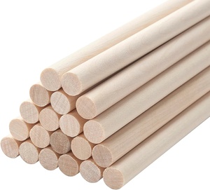 Tiges de chevilles en bois dur de haute précision, hêtre et eucalyptus, chevilles solides pour l'assemblage de meubles et l'artisanat - Product Image 1