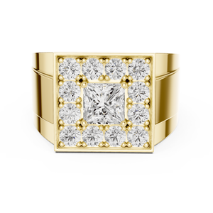 Riza flame jewels 10K Gold Plated <b>Pearl</b> Open <b>Ring</b> for men - Product Image 6