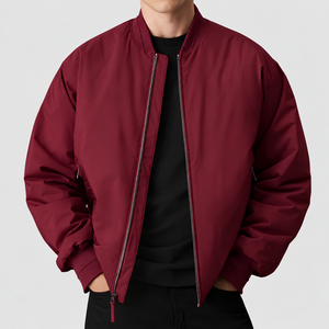 Chaqueta Bomber de Nylon con Logotipo Personalizado Bordado al por Mayor para Hombre, Invierno 2026, ODM, Chaqueta Casual de Lona, Gruesa, Térmica y a la Moda - Product Image 3