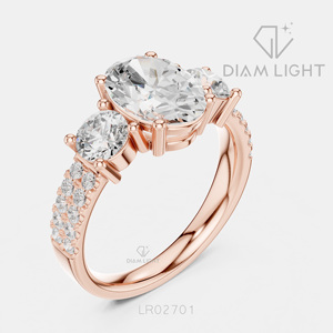 2.00CT Oval Cut Lab Grown Diamond 14KT White Gold Engagement Ring IGI Certified Bridal Ring Fine Jewelry Women <b>Gifting</b> - Product Image 4