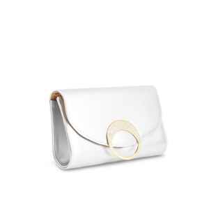 Pochette élégante argentée avec doublure en cuir véritable, matériau PU, bandoulière chaîne - Marque fantaisie fabriquée par RIMZA INDUSTRIES - Product Image 2