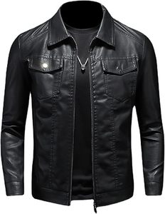 Chaqueta de Motocicleta para Hombre, Hecha a Mano, de Cuero Genuino Ecológico, con Cuello Alto, Cierre de Cremallera con Logotipo Frontal, 140g, Diseño Personalizado OEM - Product Image 5