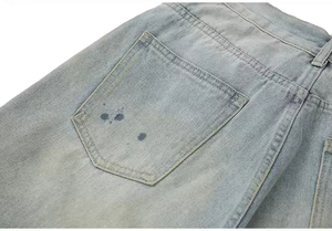 2026 Fabricant Personnalisé Jorts Baggy pour Hommes 100% Coton Denim Lourd Fermeture Éclair Bouton Coupe Ample Couleurs Foncées et Claires Été - Product Image 2