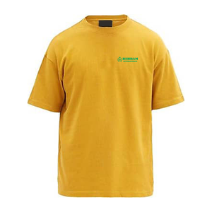 Camisetas de algodón de 260 g/m² con logo personalizado, corte holgado, estilo boxy, hombros caídos, estampadas, unisex, de gran tamaño. - Product Image 2