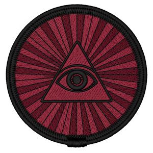 Écusson brodé personnalisé pour insignes maçonniques, motif Œil qui voit tout, badge de la Proviences, logo brodé main en fil de bouillon, uniforme maçonnique - Product Image 6