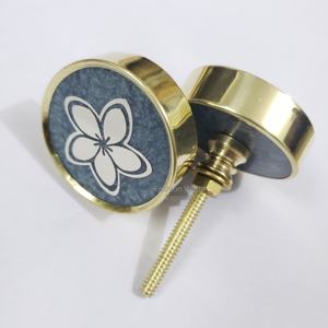 Perilla decorativa verde en forma de corazón con diseño de animales blancos para armarios, cajones, muebles de tocador, perilla única para habitación de niños y guardería - Product Image 2