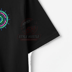 Camiseta de algodón 100% estilo urbano, último modelo, con bordado, color sólido, estampada, de corte holgado y ligera para hombre. - Product Image 6