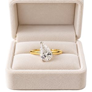 Bague solitaire élégante en diamant de laboratoire taille poire IGI, en or 14K 18K, pour mariage, anniversaire, bijou de mariée, cadeau pour femme - Product Image 6