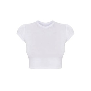 New Fashion t <b>Shirt</b> Women's <b>Crop</b> Top Custom Your's Design High Quality <b>Crop</b> Top - Product Image 2
