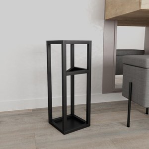 Porte-parapluies moderne en métal, grand support noir pour entrée, organisateur de rangement pour couloir intérieur - Product Image 2