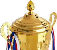 Coupe trophée de 1ère place en métal doré, design mi-siècle, moulée sous pression, pour compétitions sportives, tournois et concours de orthographe (16,63 po)