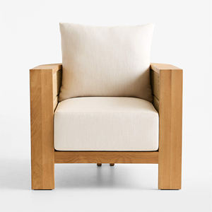 Ensemble de canapés d'extérieur en teck imperméable pour patio, combinaison de meubles de loisirs pour villa, canapé d'extérieur en bois massif pour jardin - Bisou - Product Image 2