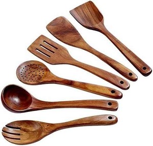 Cuillère en bois moderne et écologique en bouleau/bambou pour sel de bain, bonbons, épices, miel, café – Idéale pour les petits contenants - Product Image 4