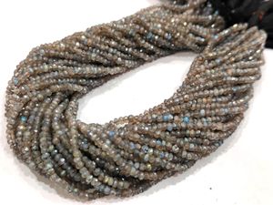 Perles de Labradorite Naturelle Mystique Facettées Rondelles 3-4mm Vendues par Fil - Product Image 3