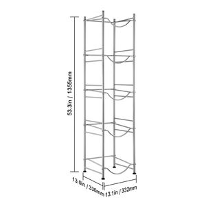 Portabottiglie per Acqua a 5 Livelli, Robusto, per Bottiglie da 5 Galloni, Rastrelliera Utilitaria a Fila Singola per 5 Bottiglie - Product Image 4
