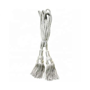 Factory Customized Silver Bullion Tassels Mini Decorative <b>Fringe</b> for Robes and Vestments with Gold Trim Wholesale for <b>Curtains</b> - Product Image 2
