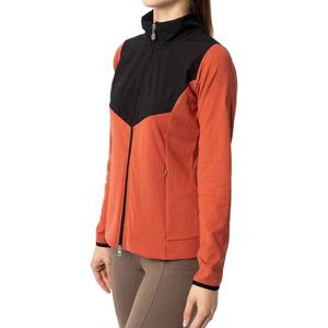 Chaqueta de equitación para mujer, cortavientos, de forro polar, transpirable, de tejido softshell con estampado de cuero PU. - Product Image 4