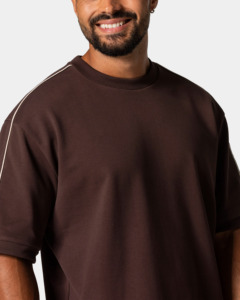 T-shirt en jersey uni de haute qualité 100% coton pour homme, col rond, coupe ample, vente en gros ODM - Product Image 2