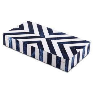 Handcrafted Amber Diamond Harlequin Pattern Resin Inlay <b>Small</b> Decorative <b>Storage</b> <b>Box</b> With Lid For Jewelry - Product Image 1