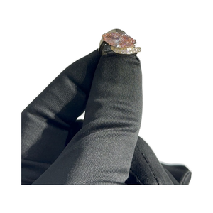 Anillo de Mujer de Oro Amarillo de 14 Quilates con Diamante Rosa Marquise Brillante de 2 Quilates y Perla de Agua Dulce, Regalo de Lujo para Boda, Compromiso, Hindu - Product Image 1