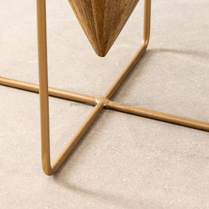 Mesa Auxiliar y de Esquina Moderna de Madera Maciza con Gabinete de Almacenamiento y Exhibición para Sala de Estar - GWE249 - Product Image 6